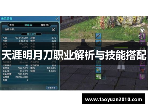 天涯明月刀职业解析与技能搭配 天涯明月刀职业解析与技能搭配